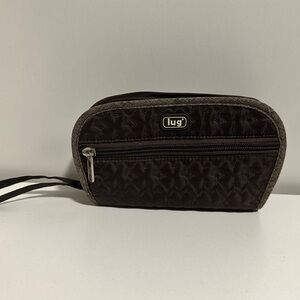 lug Quilted Brown Wristlet Toiletry Pouch